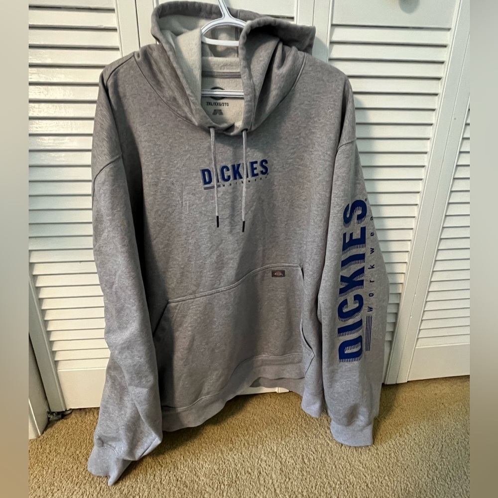 Dickies Gray and Blue Men's Hoodie Sweater